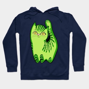Green cat Hoodie